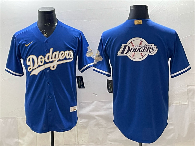 Men's Los Angeles Dodgers Team Big Logo Royal 2026 Alternate Gold Collection Stadium Stitched Baseball Jersey