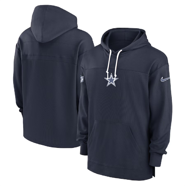 Men's Dallas Cowboys Navy Performance Pullover Hoodie