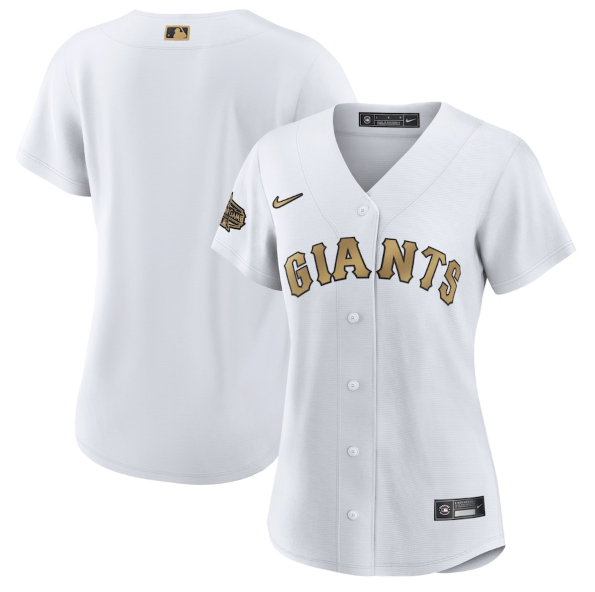 Women's San Francisco Giants Blank 2022 All-Star White Stitched Baseball Jersey(Run Small)