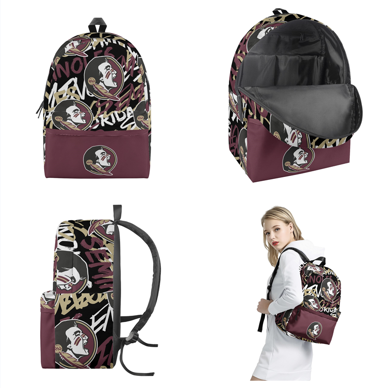 Florida State Seminoles All Over Print Polyester Backpack 001