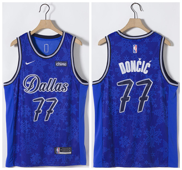 Youth Dallas Mavericks #77 Luka Doncic Blue Stitched Jersey