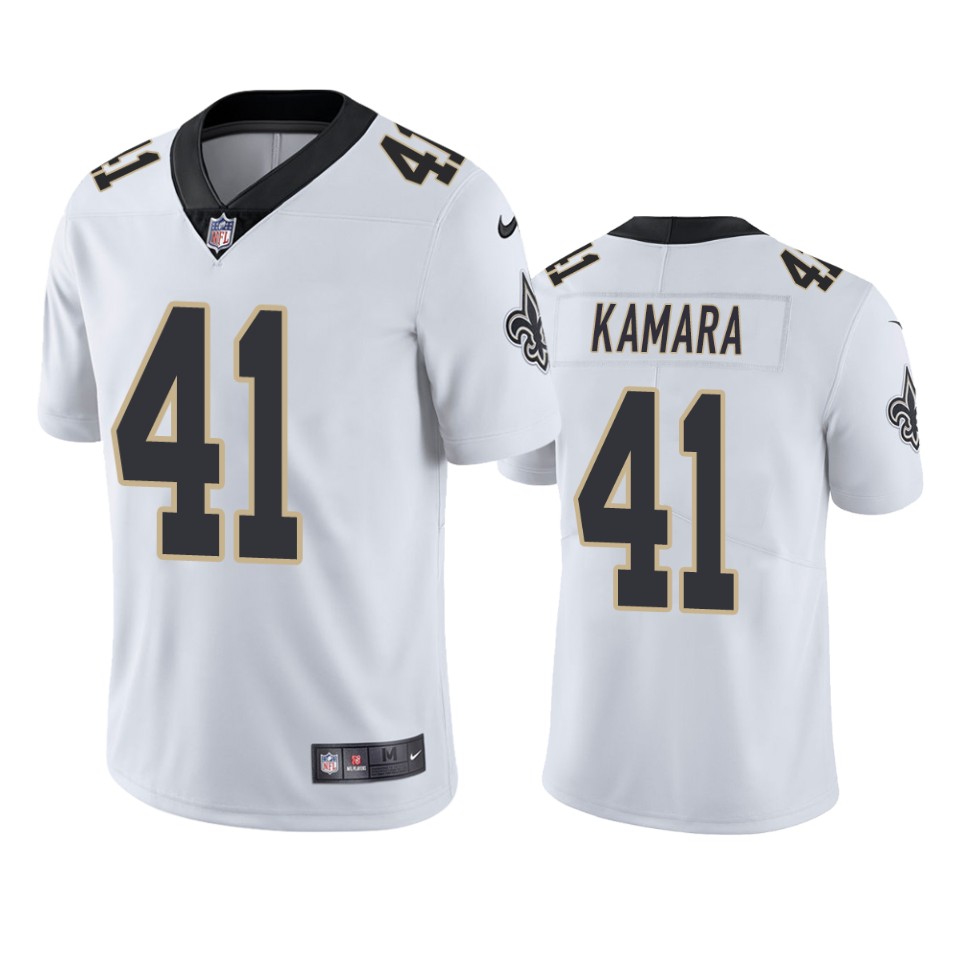 Youth New Orleans Saints #41 Alvin Kamara White Limited Rush Stitched NFL Jersey