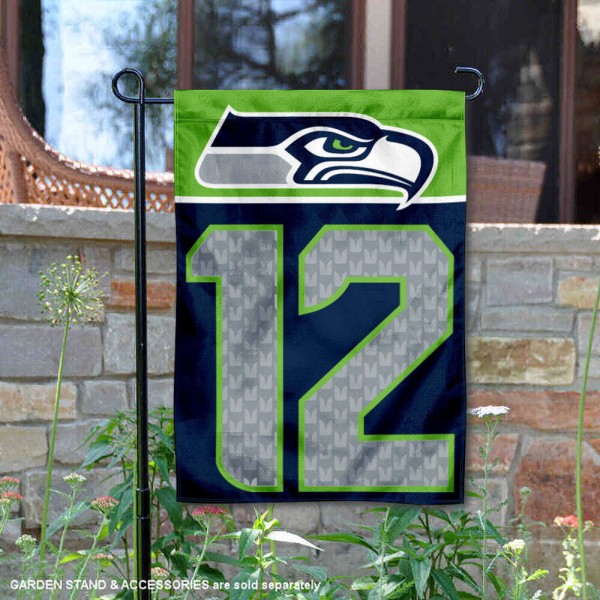 Seattle Seahawks Double-Sided Garden Flag 004 (Pls Check Description For Details)