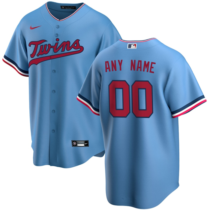 Youth Minnesota Twins Active Player Custom Blue Cool Base Stitched Baseball Jersey