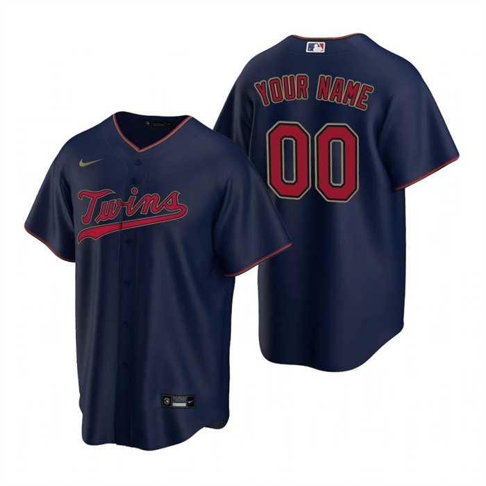 Youth Minnesota Twins Active Player Custom Navy Cool Base Stitched Baseball Jersey