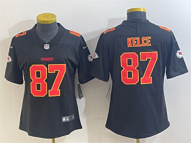 Youth Kansas City Chiefs #87 Travis Kelce Limited Black Vapor Untouchable Stitched Jersey