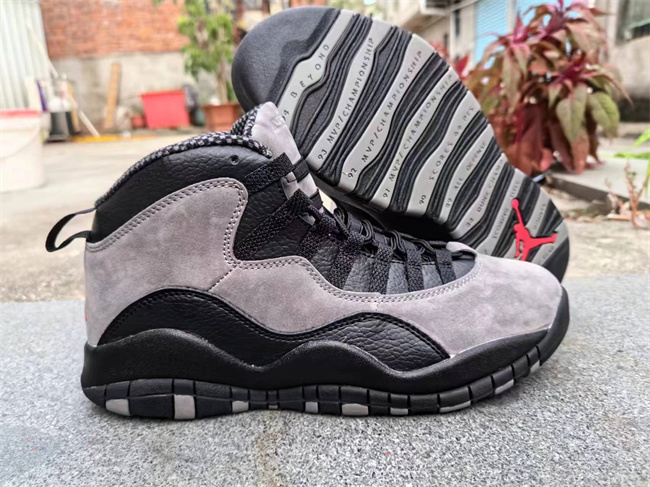 Men's Running Weapon Air Jordan 10 Grey Shoes 005