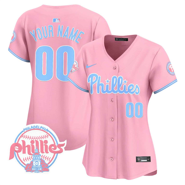 Women's Philadelphia Phillies Active Player Custom Bubblegum Pink Vapor Premier Limited(Run Small