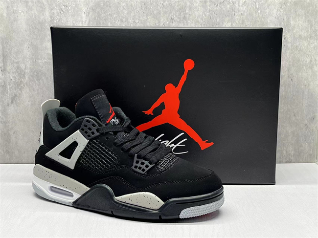Men's Hot Sale Running weapon Air Jordan 4 Black Shoes 210