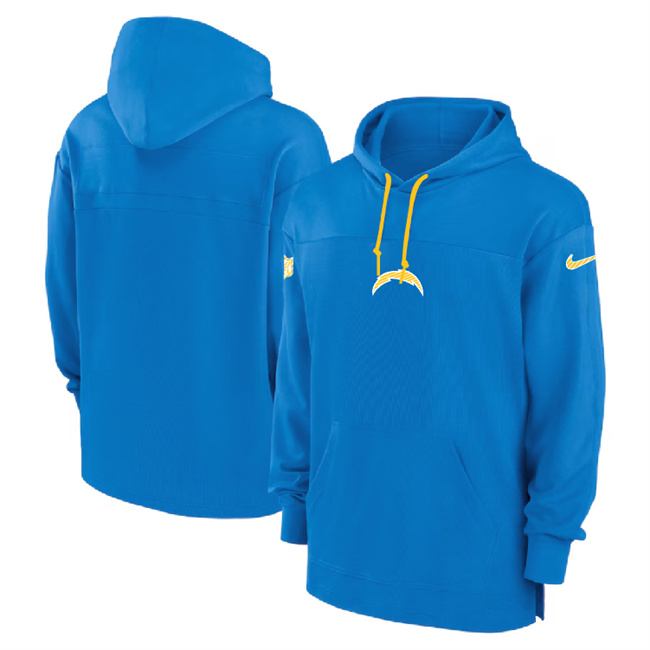 Men's Los Angeles Chargers Blue Performance Pullover Hoodie