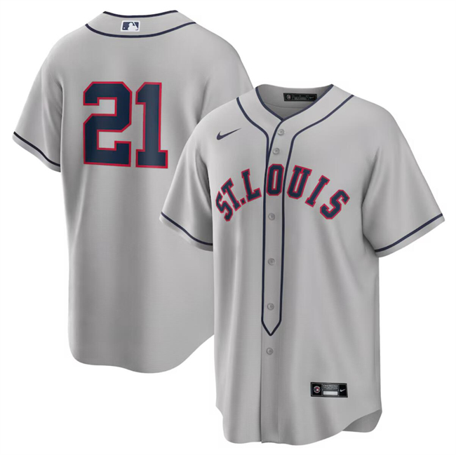 Men's St. Louis Cardinals Active Player Custom Grey 2024 Rickwood Classic Stitched Baseball Jersey