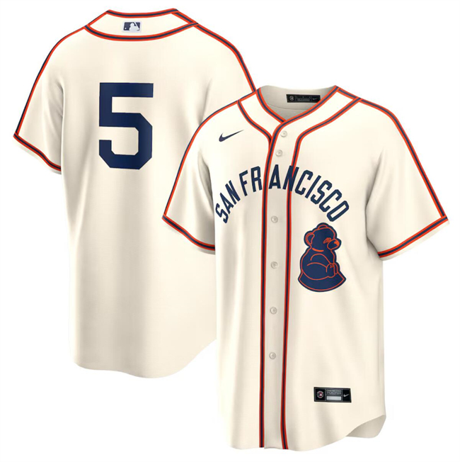 Men's San Francisco Giants #5 Mike Yastrzemski Cream 2024 Rickwood Classic Stitched Baseball Jersey
