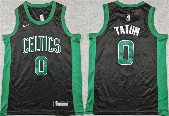 Youth Boston Celtics #0 Jayson Tatum Black Stitched Jersey